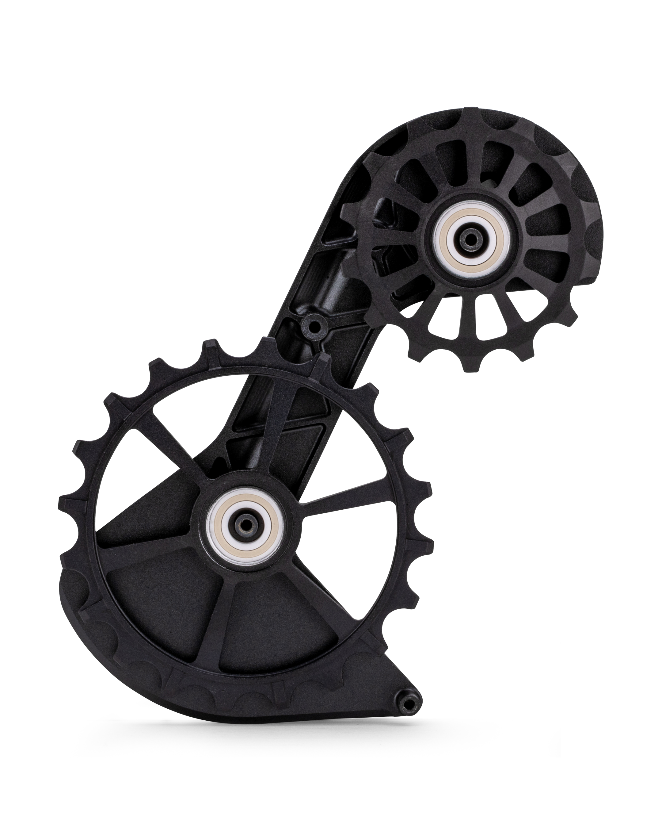 Kogel Speed Kolossos Pulsar oversized derailleur cage, rear view showing both oversized pulley wheels