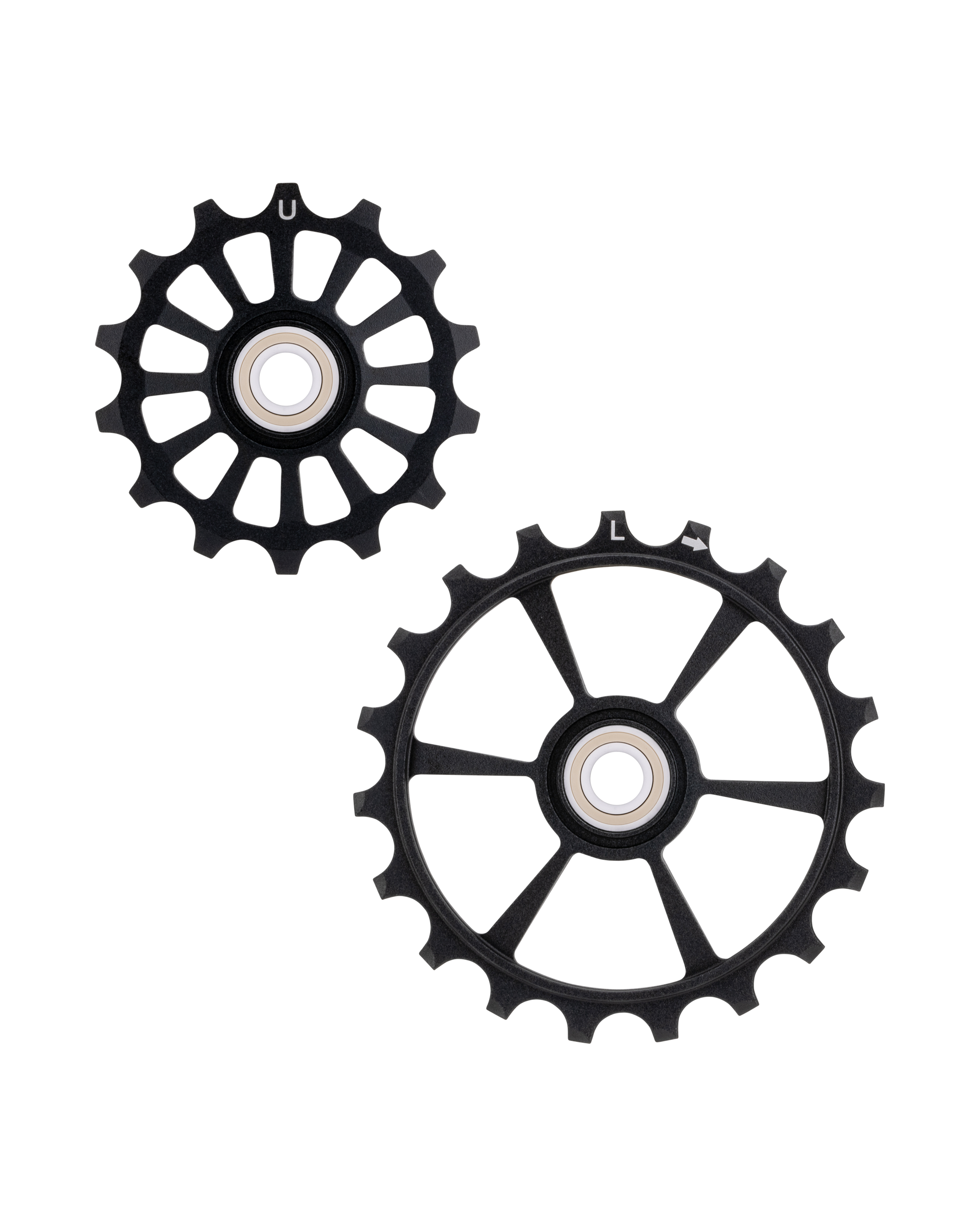 Kolossos Pulsar pulley set - Aero Kolossos, SRAM AXS, 14T upper and 19T lower, black