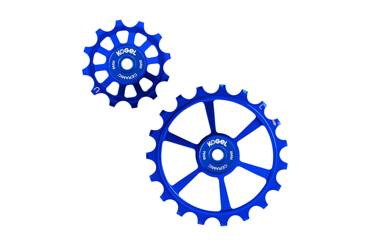 Kolossos Oversized Derailleur Pulleys - Blue / Shimano Road - OVERSIZED PULLEY CAGE