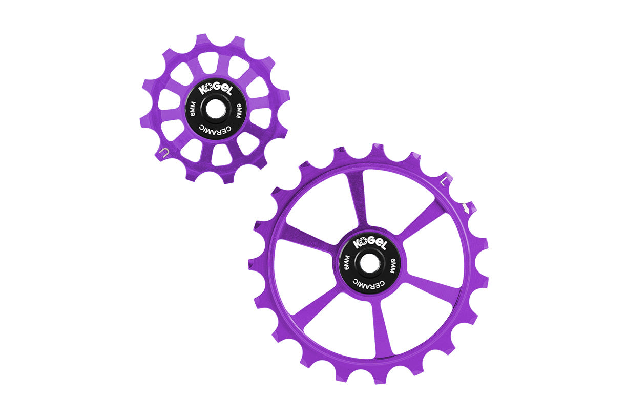 Kolossos Oversized Derailleur Pulleys - Purple / Shimano Road - OVERSIZED PULLEY CAGE