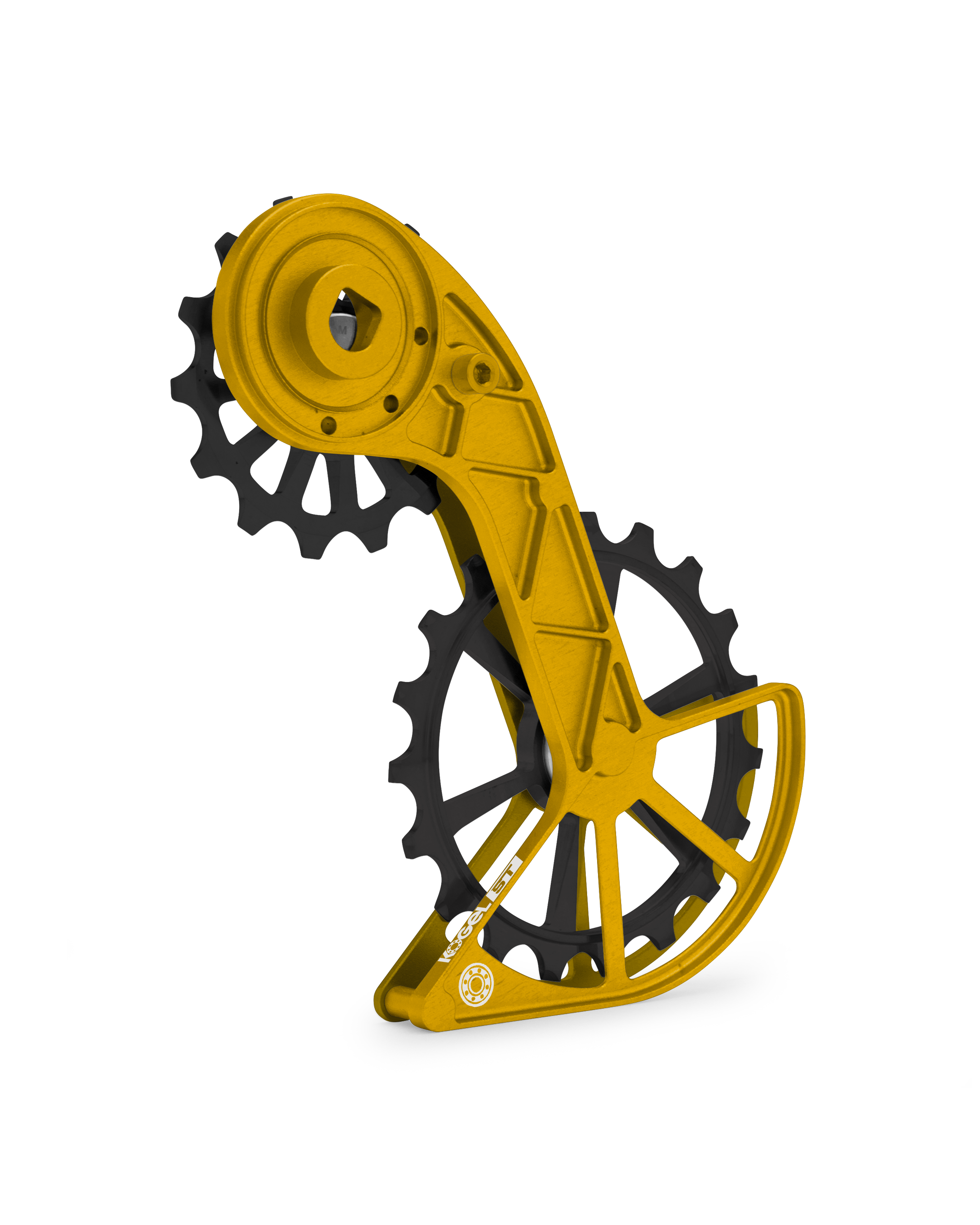 Kolossos ST Oversized Derailleur Cage - Red & Force eTap AXS - Gold - OVERSIZED PULLEY CAGE