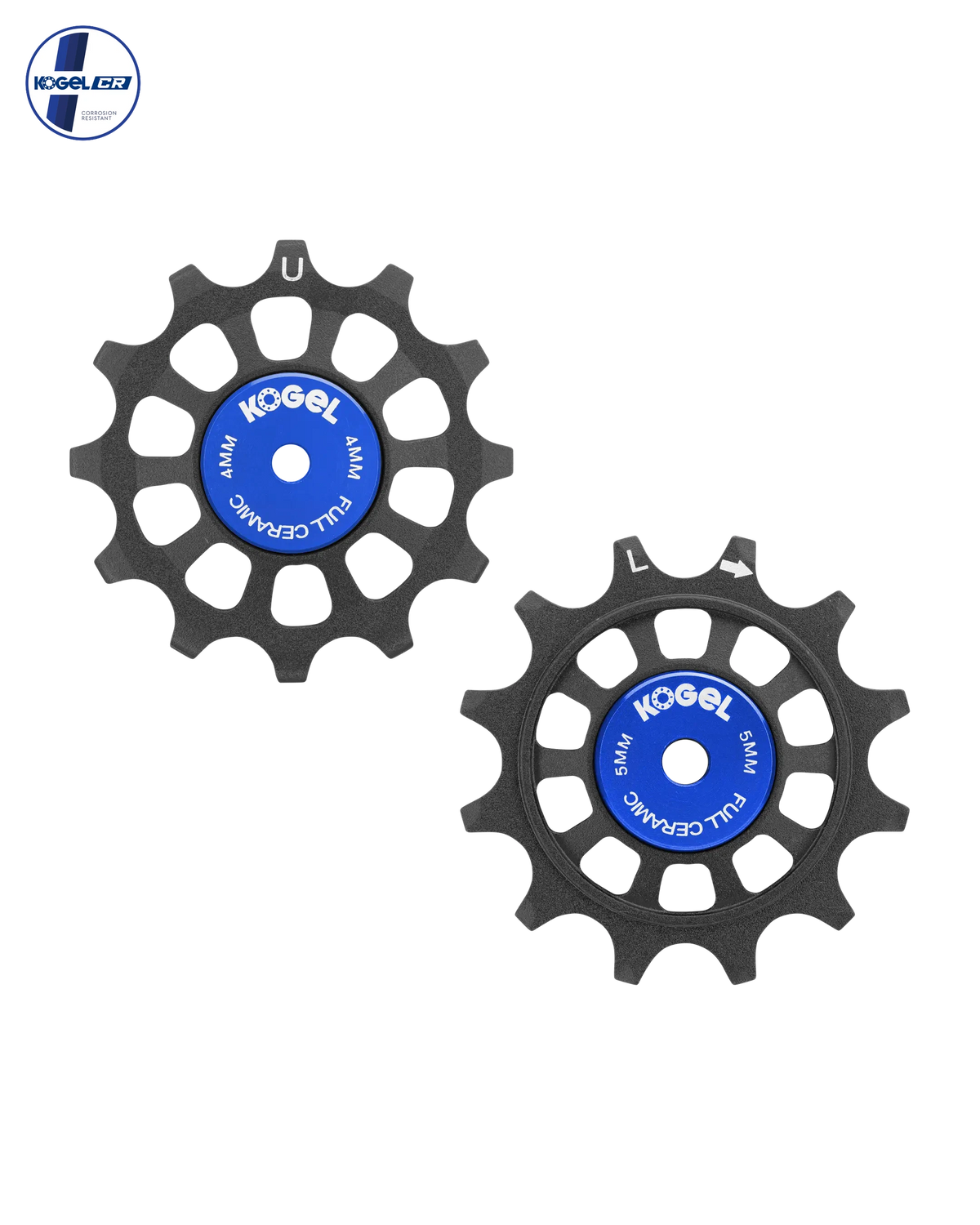 Oversized Derailleur pulleys for Shimano 11 Speed Road - Full Ceramic - 12/12T - Black - DERAILLEUR PULLEYS