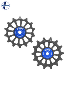 Oversized Derailleur Pulleys for SRAM Eagle 12 Speed - Hybrid Ceramic - 14/14T - Black - DERAILLEUR PULLEYS