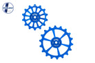 Oversized Derailleur Pulleys for SRAM Eagle Transmission - Hybrid Ceramic - 14/18T - Blue - DERAILLEUR PULLEYS