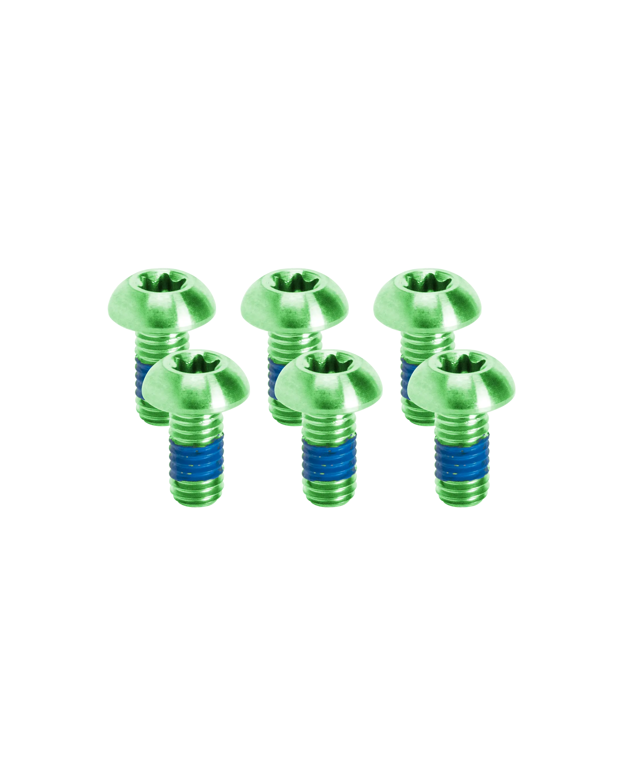 Titanium Bike Disc Brake Rotor Bolts - Green - FASTENERS