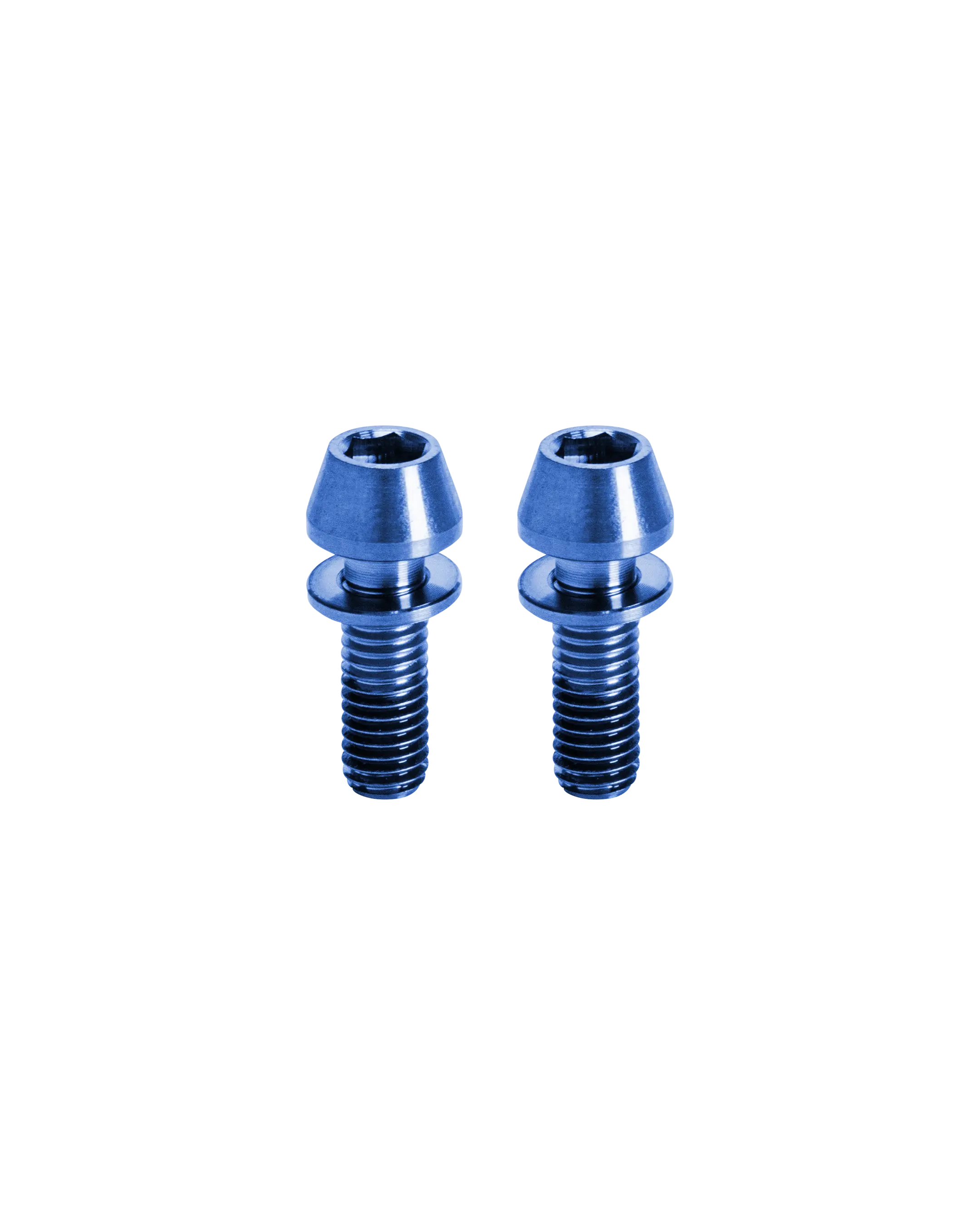 Titanium Steerer-Tube Clamp Bolts - Blue - FASTENERS