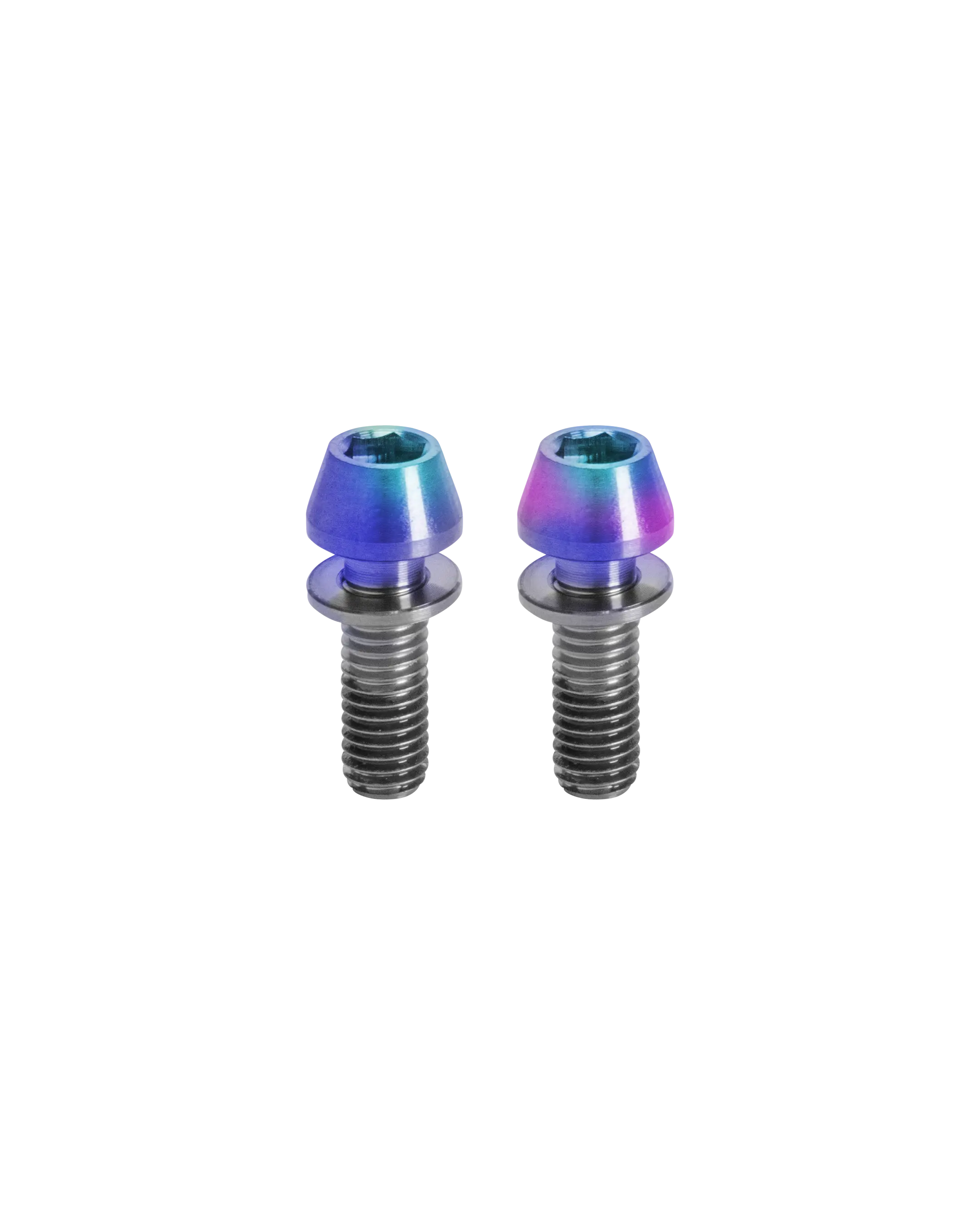 Titanium Steerer-Tube Clamp Bolts - Oil Slick - FASTENERS