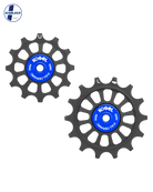 Oversized Derailleur Pulleys for Shimano Dura Ace R9100 - Full Ceramic - 12/14T - Black - DERAILLEUR PULLEYS