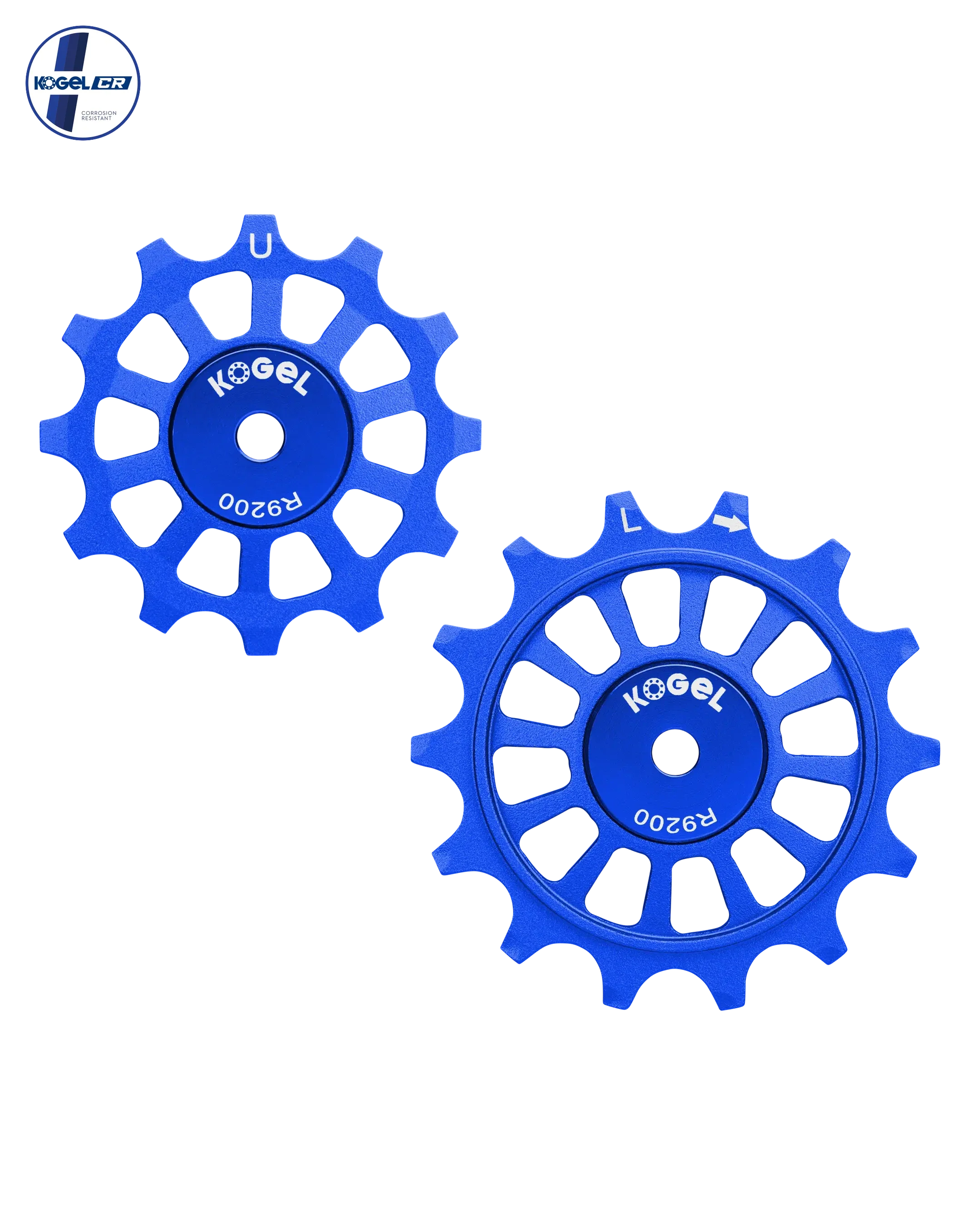 Oversized Derailleur Pulleys for Shimano 12-speed Dura-Ace R9200 - Hybrid Ceramic - 12/14T - Blue - DERAILLEUR PULLEYS