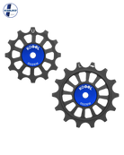 Oversized Derailleur Pulleys for Shimano 12-speed Dura-Ace R9200 - Hybrid Ceramic - 12/14T - Black - DERAILLEUR PULLEYS