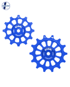 Oversized Derailleur Pulleys for SRAM 1x11 speed - Hybrid Ceramic - 12/14T - Blue - DERAILLEUR PULLEYS