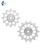 Oversized Derailleur Pulleys for SRAM 1x11 speed - Hybrid Ceramic - 12/14T - Raw - DERAILLEUR PULLEYS