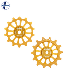 Oversized Derailleur Pulleys for SRAM Eagle 12 Speed - Hybrid Ceramic - 14/14T - Gold - DERAILLEUR PULLEYS