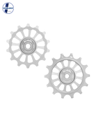 Oversized Derailleur Pulleys for SRAM Eagle 12 Speed - Hybrid Ceramic - 14/14T - Raw - DERAILLEUR PULLEYS
