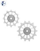 Oversized Derailleur Pulleys for SRAM XPLR 12 Speed - Hybrid Ceramic - 12/14T - Cross / Raw - DERAILLEUR PULLEYS