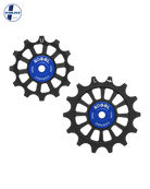 Oversized Derailleur Pulleys for SRAM XPLR 12 Speed - Hybrid Ceramic - 12/14T - Cross / Black - DERAILLEUR PULLEYS