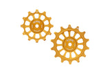12/14T Oversized derailleur pulleys for Shimano Dura Ace R9100, Ultegra R8000/R8100 and 105 R7000 - Midas Gold